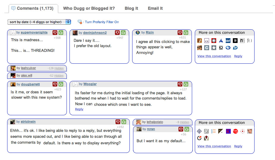 Digg Comment System Concept Digg Comment System Concept