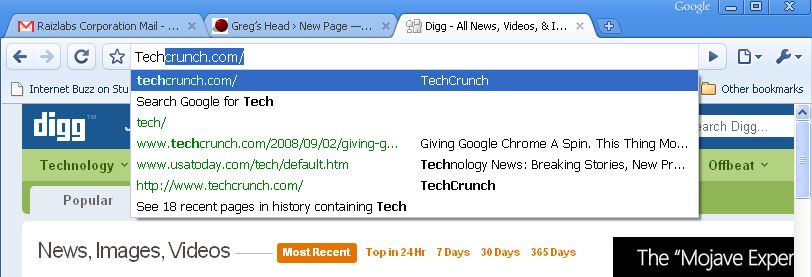 Chrome Awsome Bar
